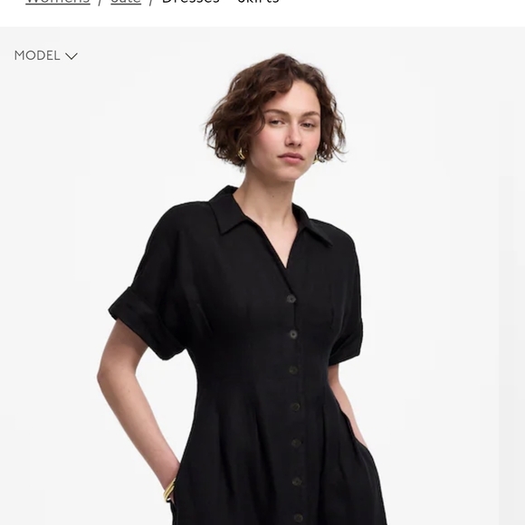 Madewell Dresses & Skirts - Madewell Pleated Midi Shirtdress in 100% Linen - NWT